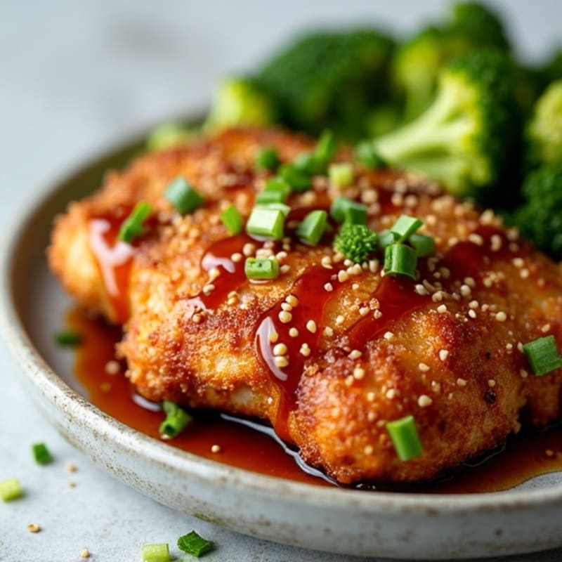 Crispy Teriyaki Chicken with Roasted Broccoli