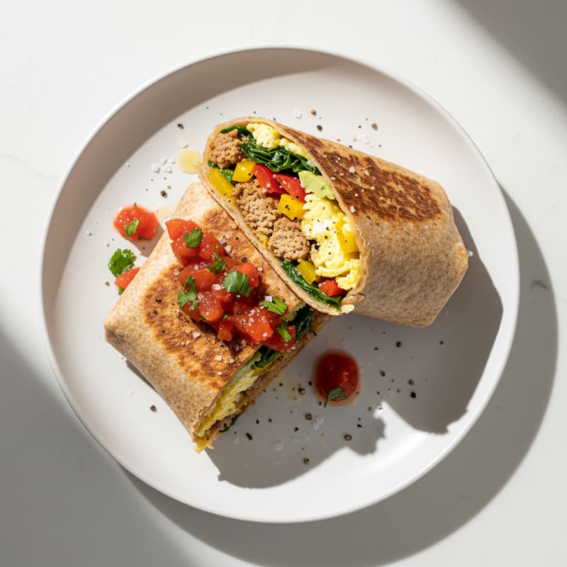 Sausage and Egg Breakfast Burrito