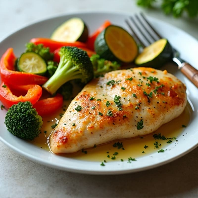 Lemon-Herb Roasted Chicken with Crispy Roasted Vegetables