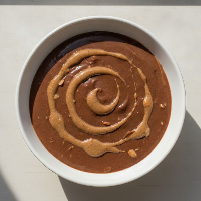 Silky Chocolate Protein Pudding with Almond Butter