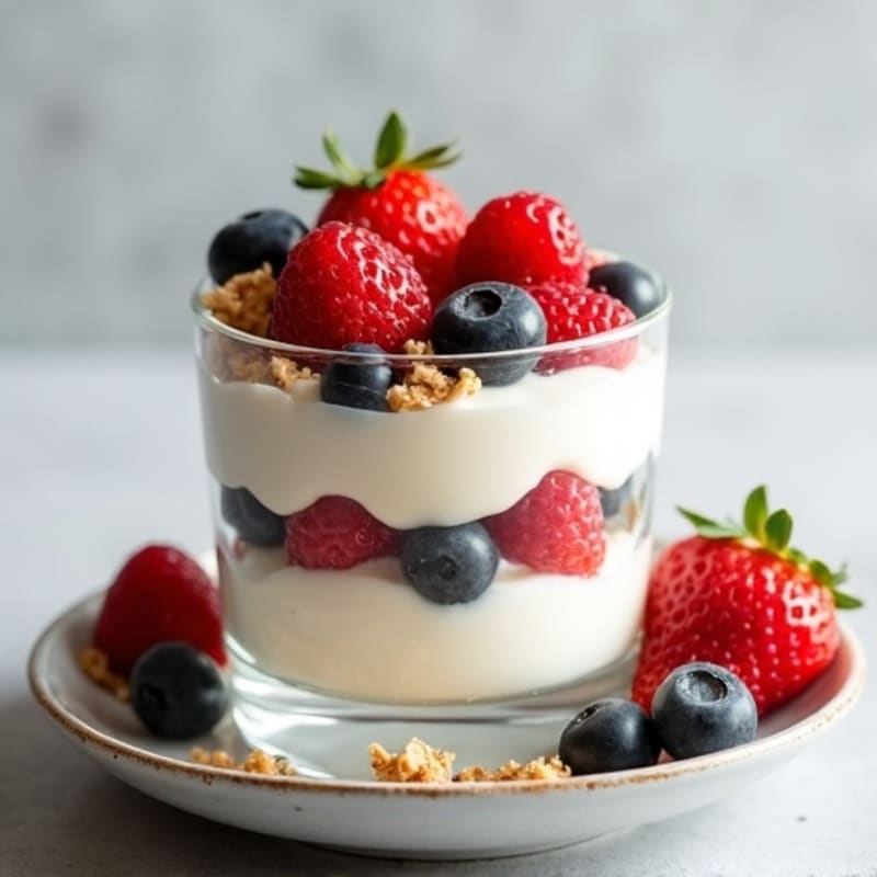 Creamy Greek Yogurt Protein Parfait with Berries