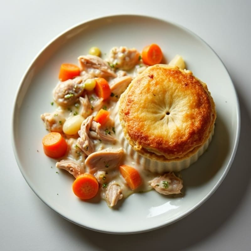 Lightened-Up Creamy Chicken Pot Pie with Root Vegetables