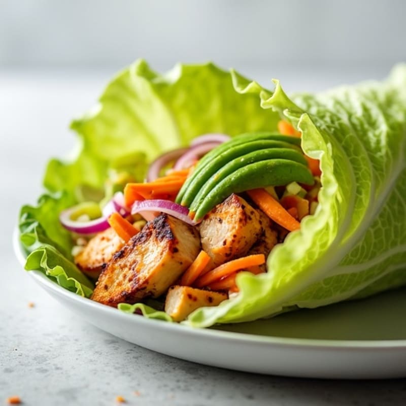 Buffalo Chicken Salad Lettuce Wraps