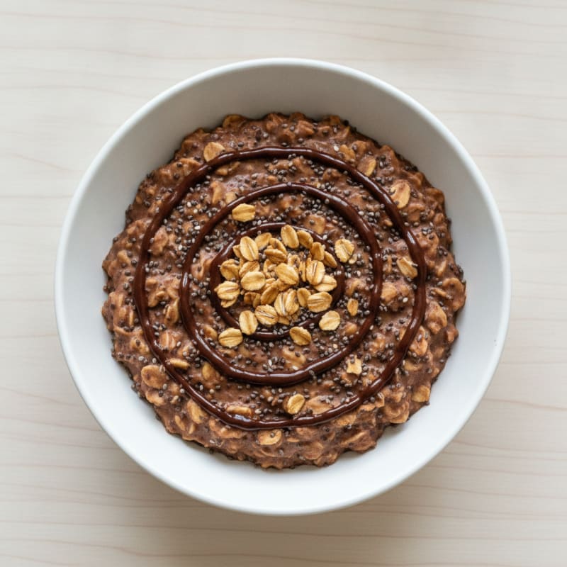 Chocolate Chia Protein Overnight Oats