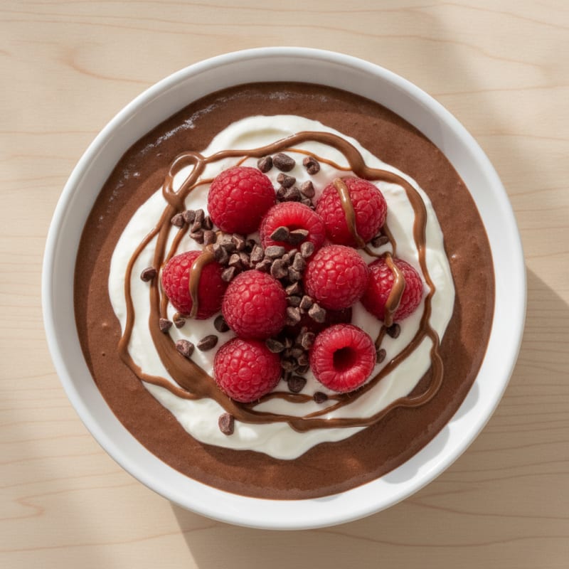 Silky Chocolate Protein Pudding with Greek Yogurt