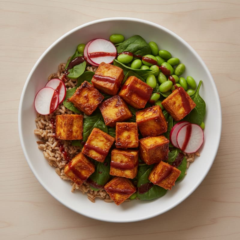 Gochujang Tofu Power Bowl with Radish
