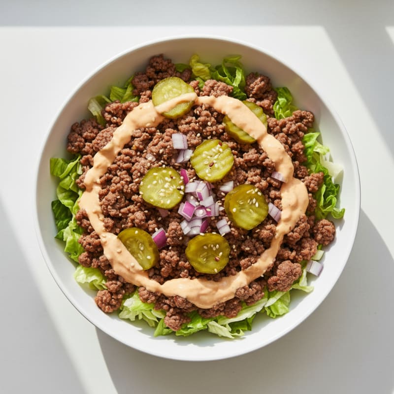 Creamy Big Mac Beef Bowl