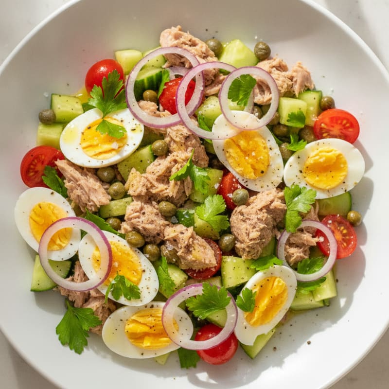 Mediterranean Tuna Salad with Capers