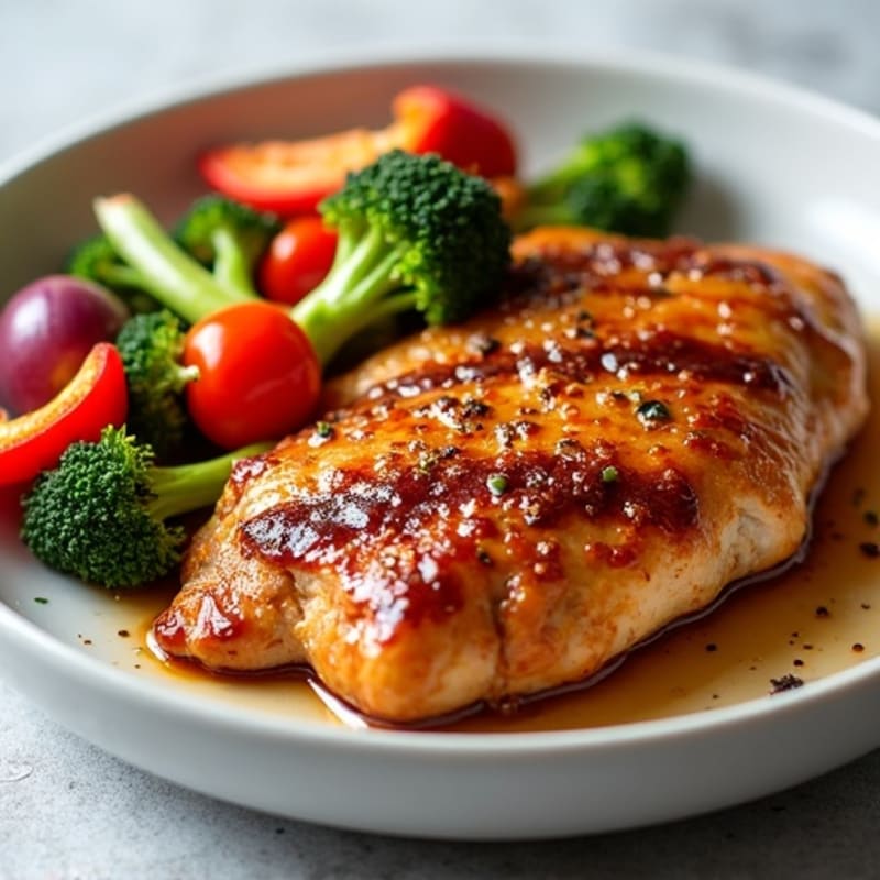 Crispy Teriyaki Chicken with Roasted Vegetables