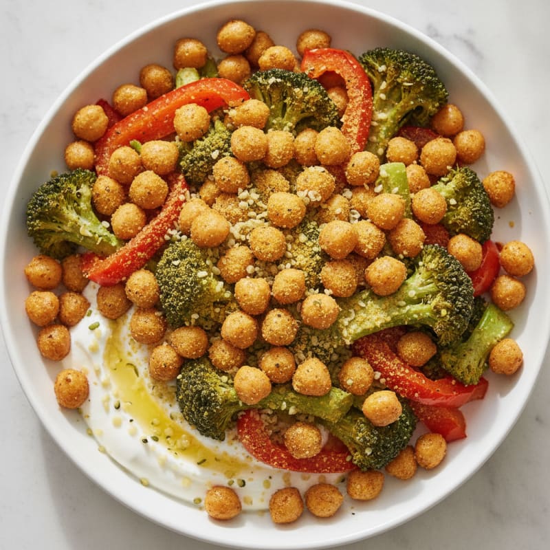 Roasted Vegetable and Chickpea Bowl