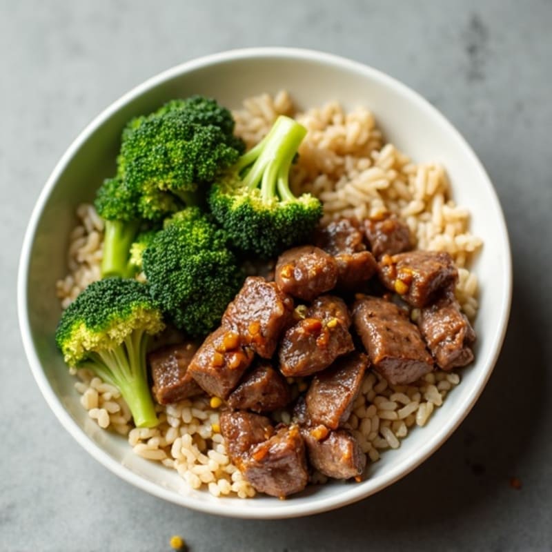 Ginger-Garlic Beef and Broccoli Rice Bowl