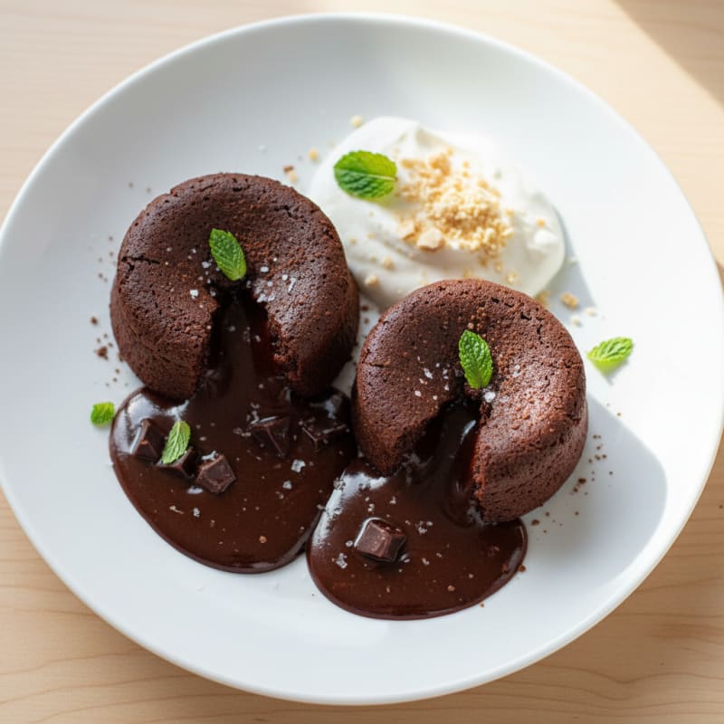 Silky Dark Chocolate Lava Cakes