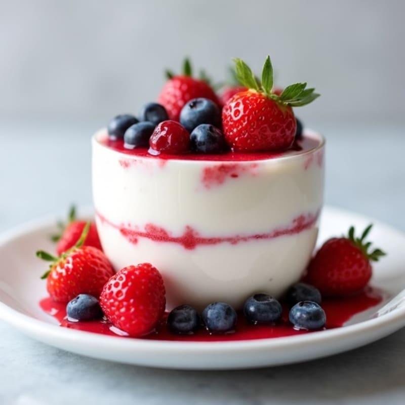 Greek Yogurt Protein Mousse with Berries