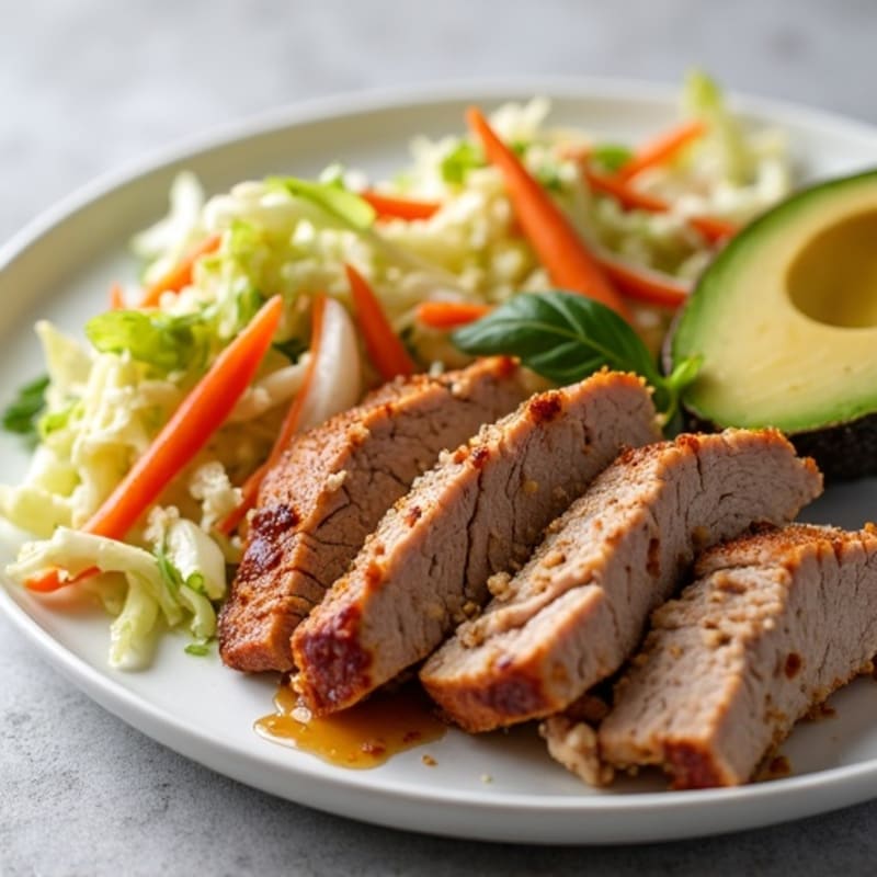 Tender Pulled Pork with Fresh Cabbage Slaw