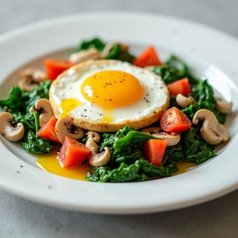 Egg White and Cottage Cheese Scramble with Spinach