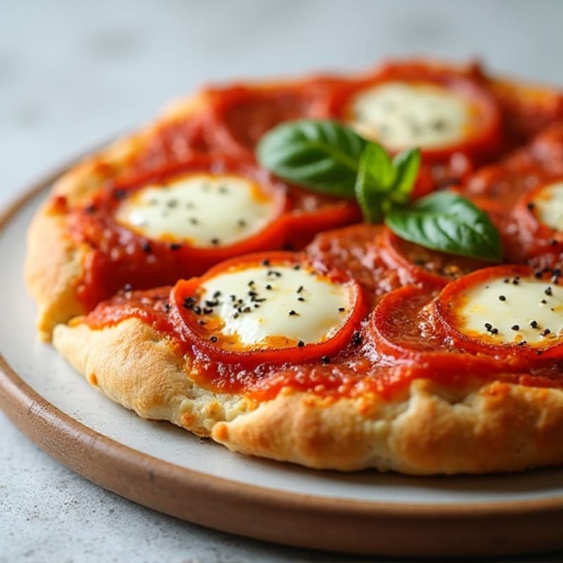 Crispy Chicken Crust Pizza with Spicy Turkey Pepperoni