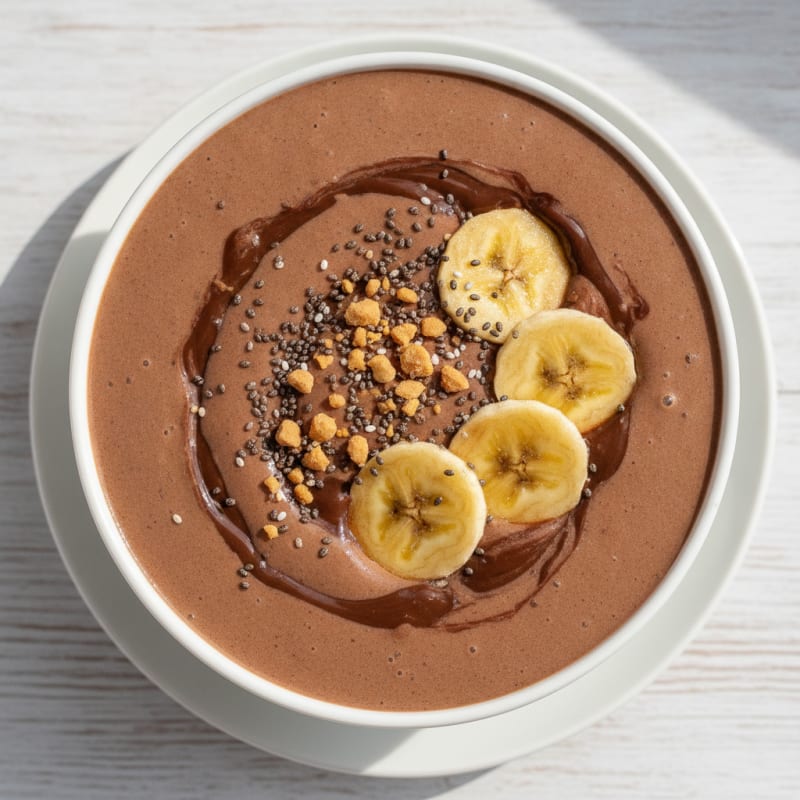 Chocolate Peanut Butter Banana Smoothie