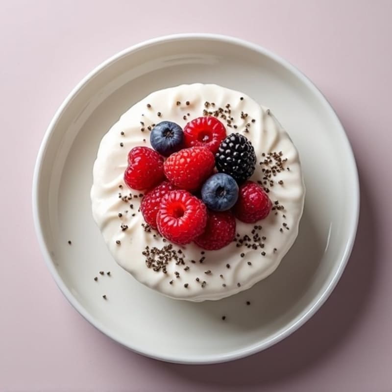 Creamy Greek Yogurt Protein Pudding with Berries