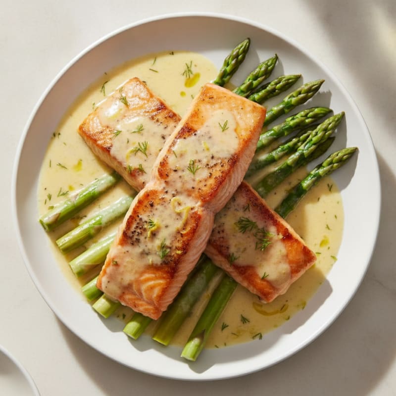 Pan-Seared Salmon with Lemon-Dill Sauce