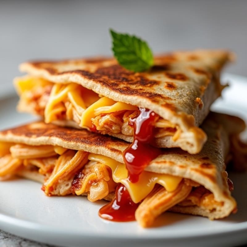 Crispy Shredded BBQ Chicken Quesadilla