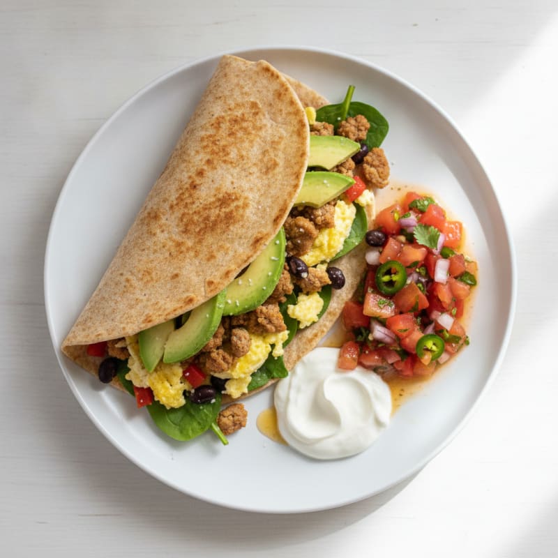 Ultimate Loaded Breakfast Burrito with Fresh Salsa