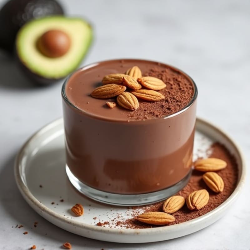 Silky Chocolate Protein Pudding with Toasted Almonds