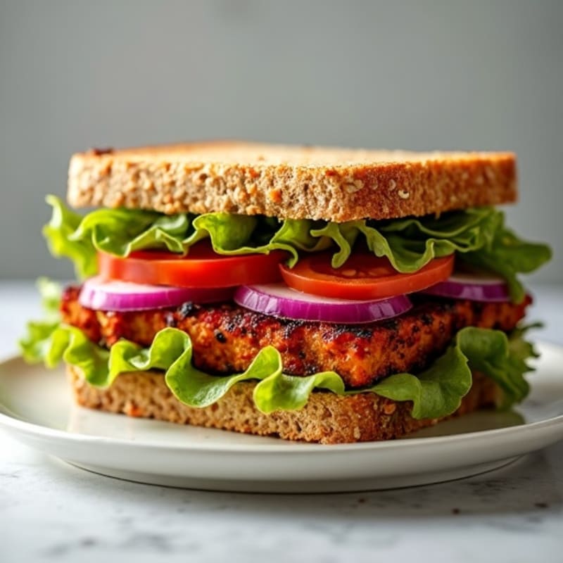 Crispy Smoky BBQ Tempeh Sandwich