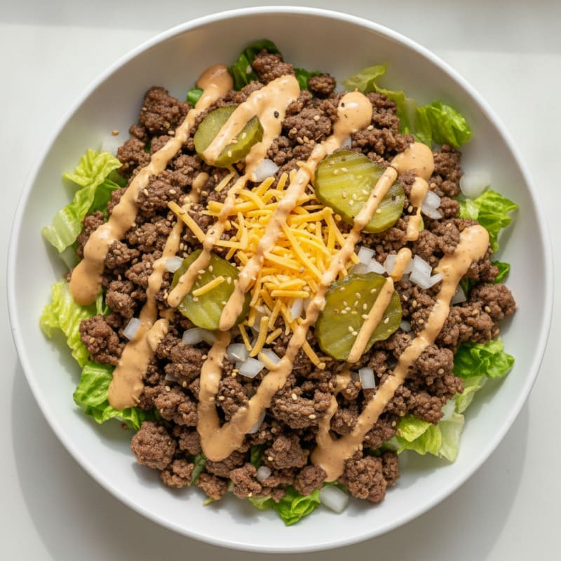 Big Mac Inspired Protein Bowl