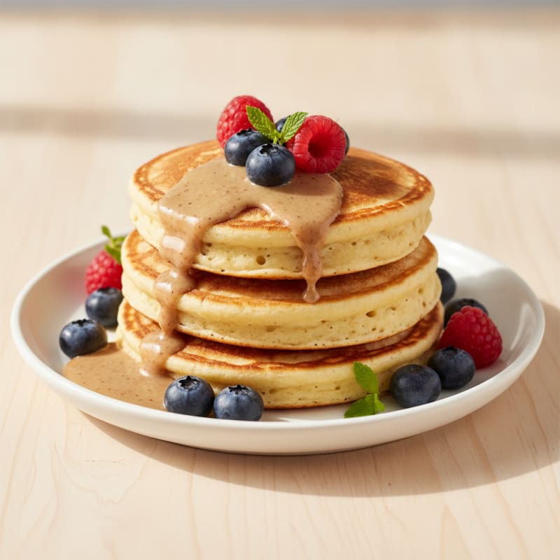 Fluffy Vanilla Protein Pancakes
