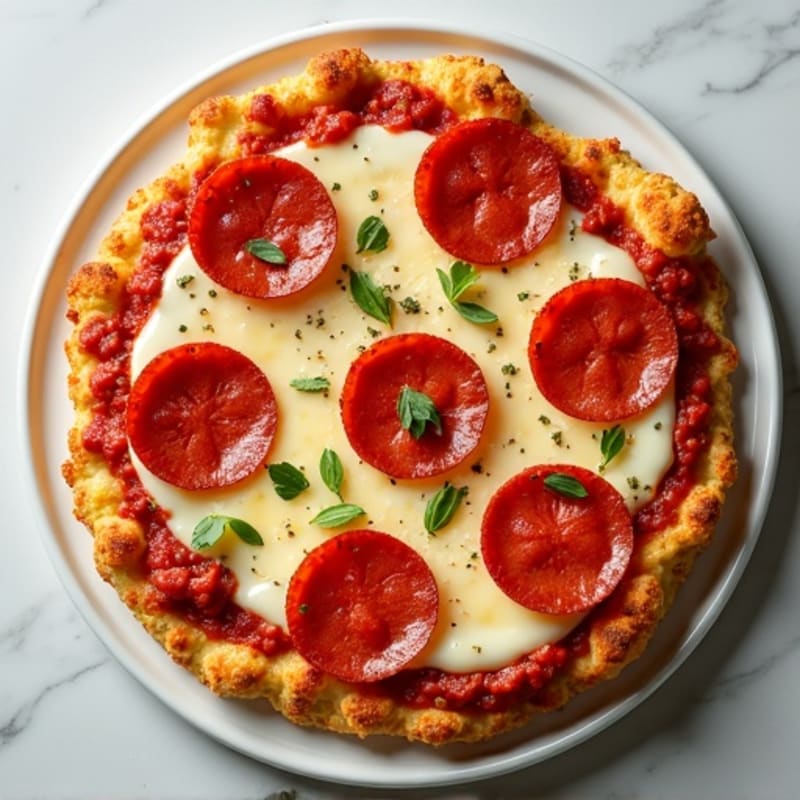 Cauliflower Crust Pizza with Turkey Pepperoni