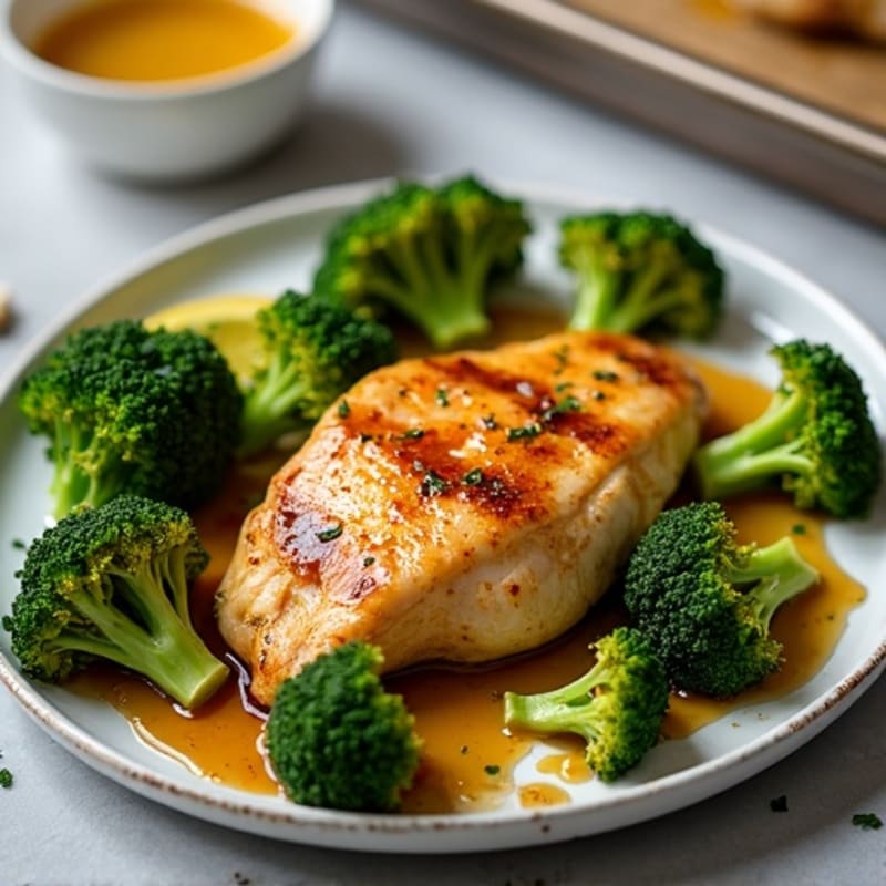 Sheet Pan Chicken and Broccoli with Sweet Ginger-Soy Glaze