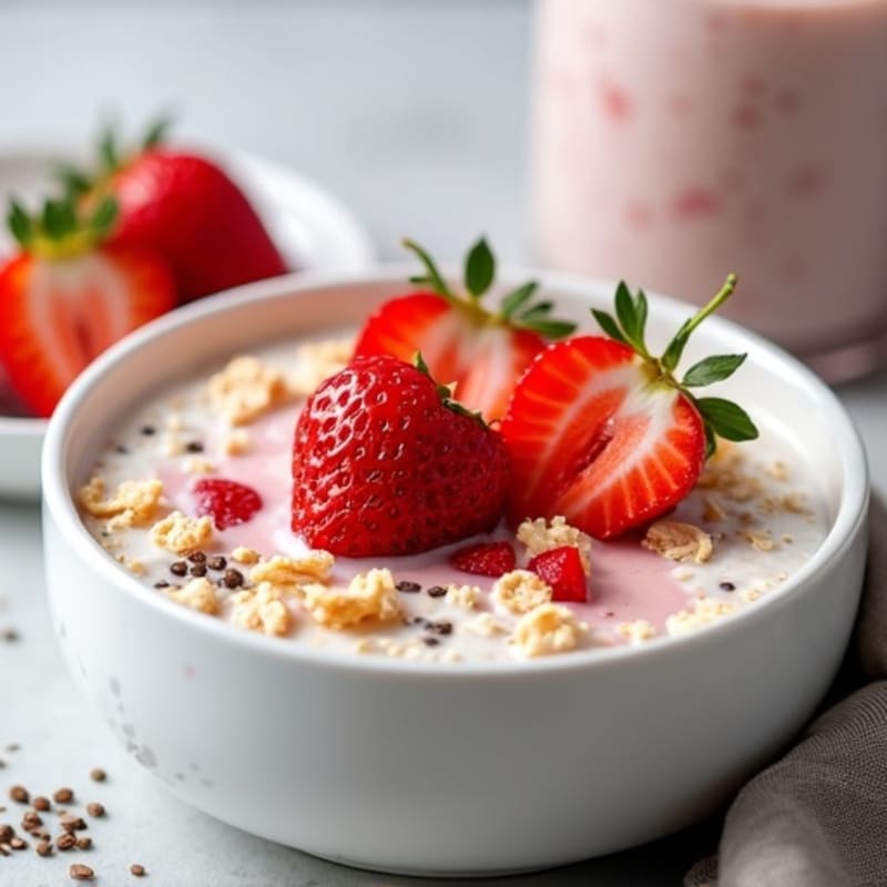 Creamy Fresh Strawberry Overnight Oats