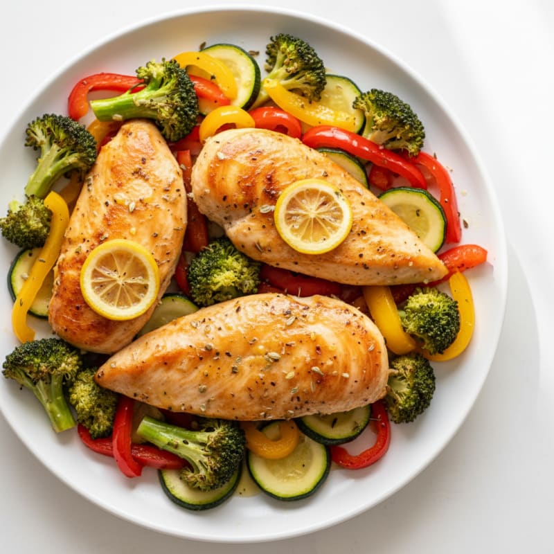 Zesty Lemon-Herb Roasted Chicken and Veggies
