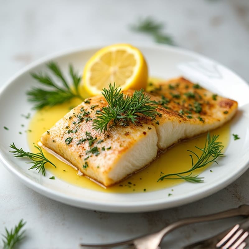 Lemon-Herb Pan Seared Swai with Garlic Butter Sauce
