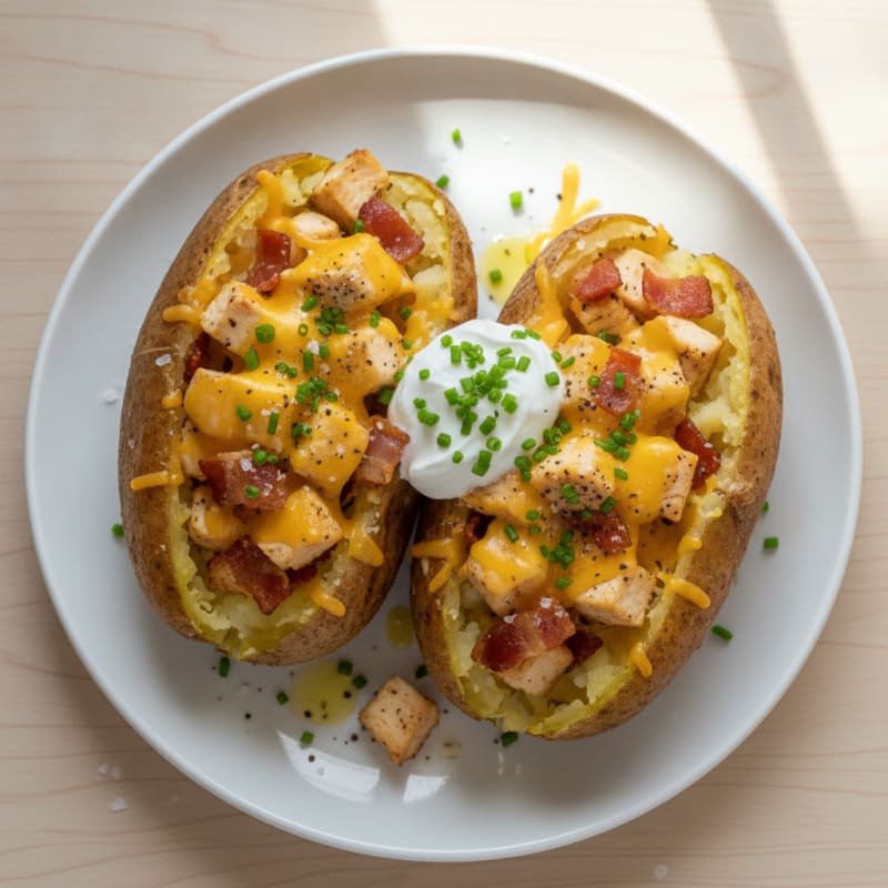 Loaded Cheddar-Bacon Baked Potatoes