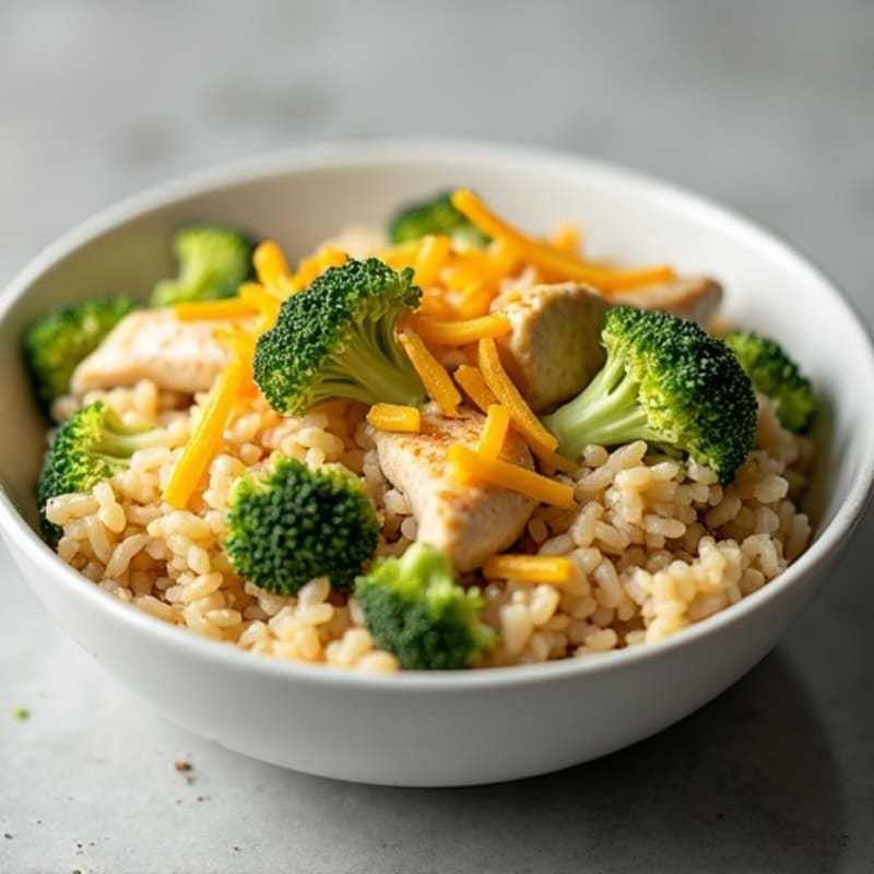 Creamy Chicken and Broccoli Brown Rice Bake