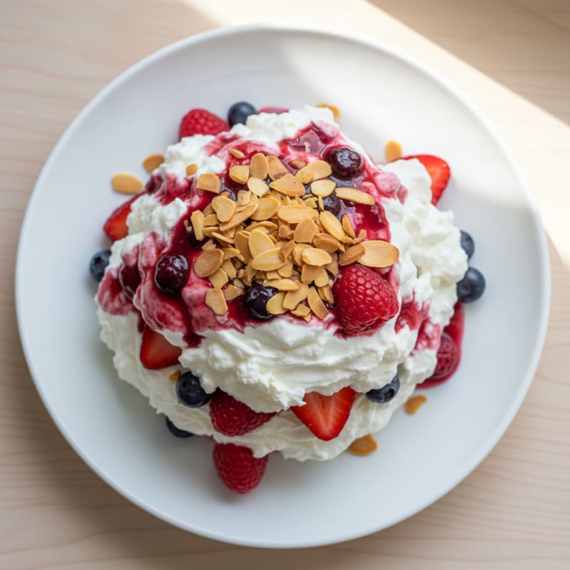 Creamy Greek Yogurt Protein Parfait with Mixed Berries and Almonds