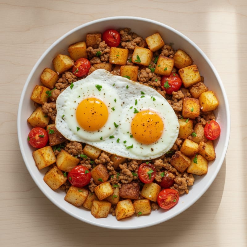 Rustic Potato and Egg Hash