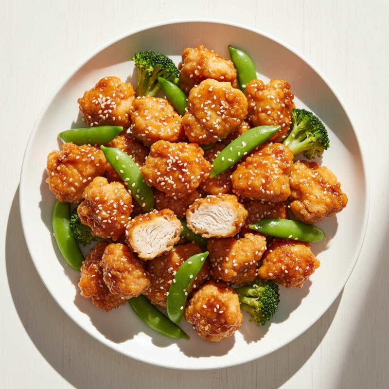 Crispy Honey-Garlic Chicken Bites
