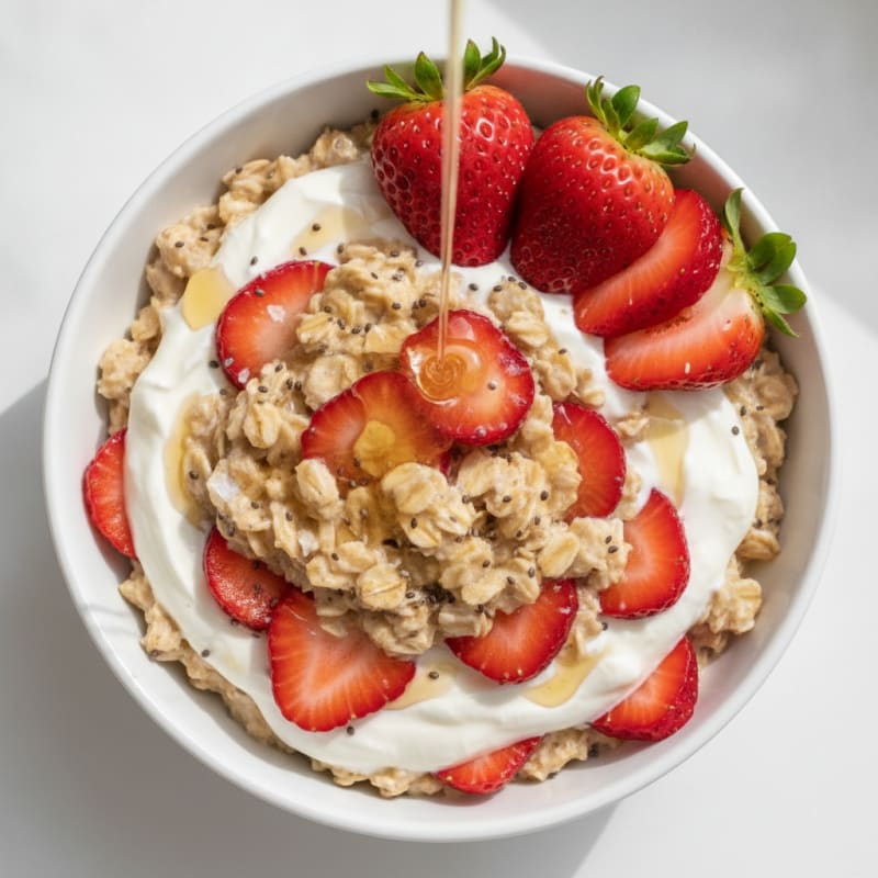 Strawberry Shortcake Overnight Oats