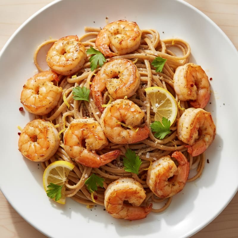 Garlic Butter Shrimp Scampi with Linguine
