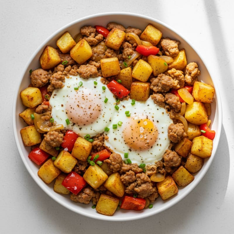 Golden Potato and Sausage Breakfast Skillet