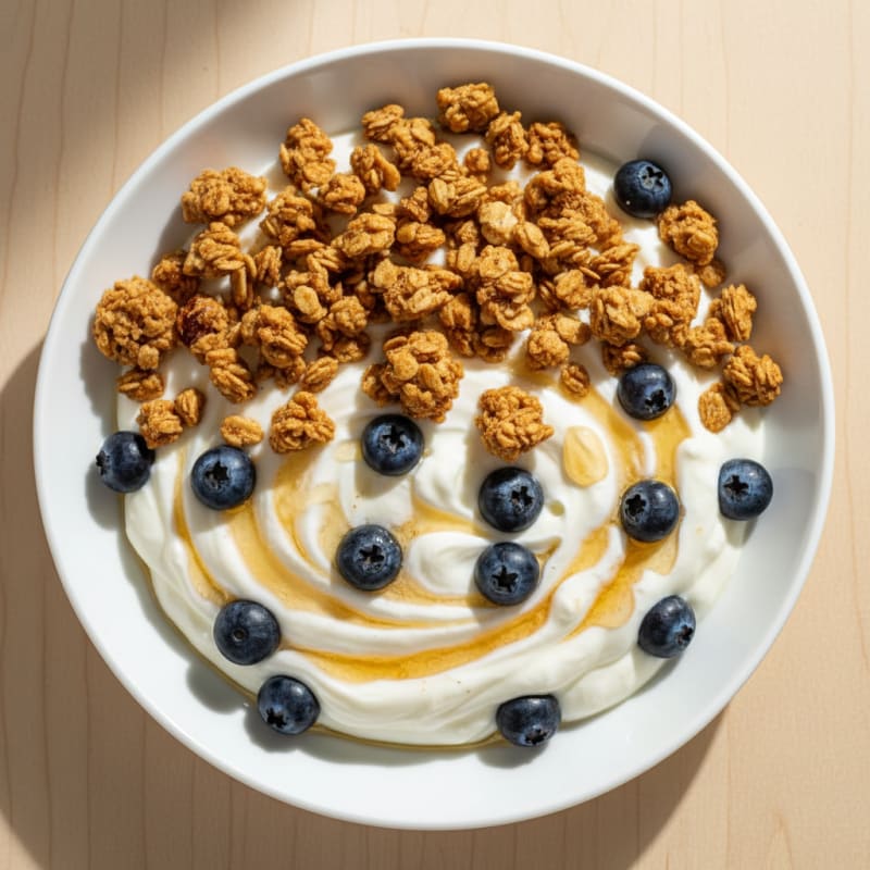 Vanilla Greek Yogurt Parfait with Protein Granola