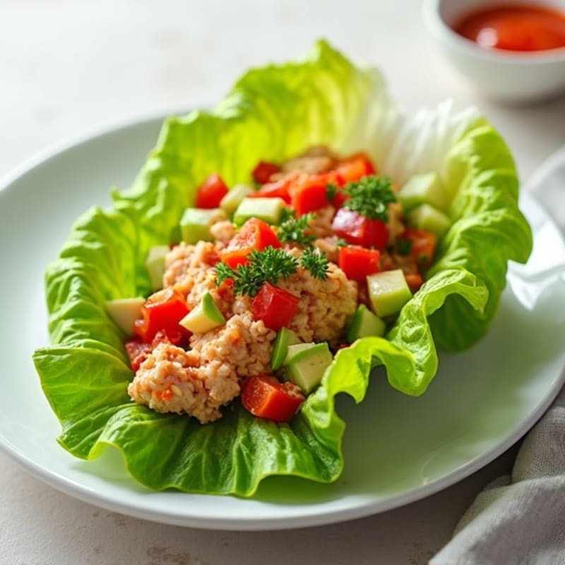 Spicy Sriracha Tuna Lettuce Wrap