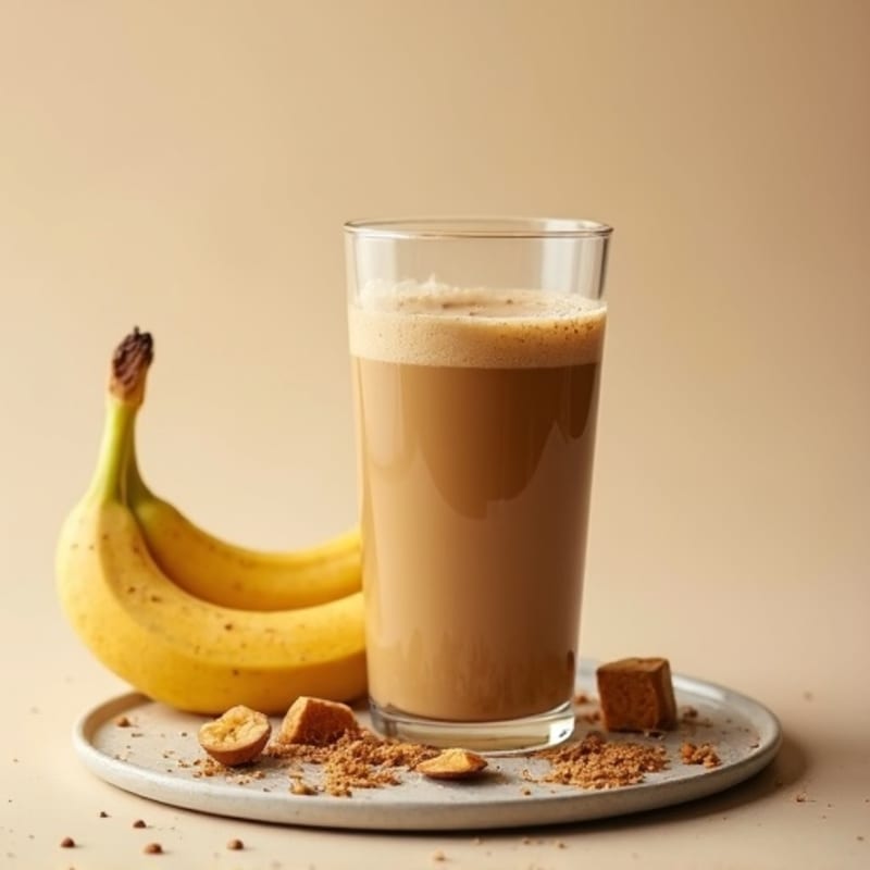 Creamy Coffee-Banana Protein Smoothie