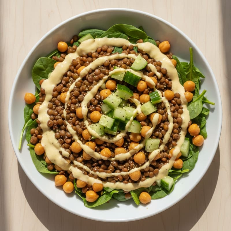 Lentil and Chickpea Power Bowl