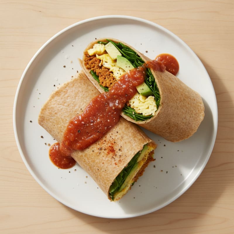 Ultimate Breakfast Burrito with Turkey Chorizo and Eggs