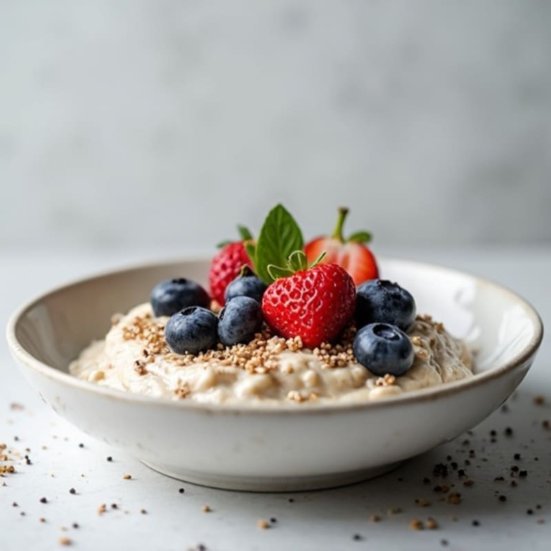 Creamy Overnight Oats with Greek Yogurt and Protein Powder