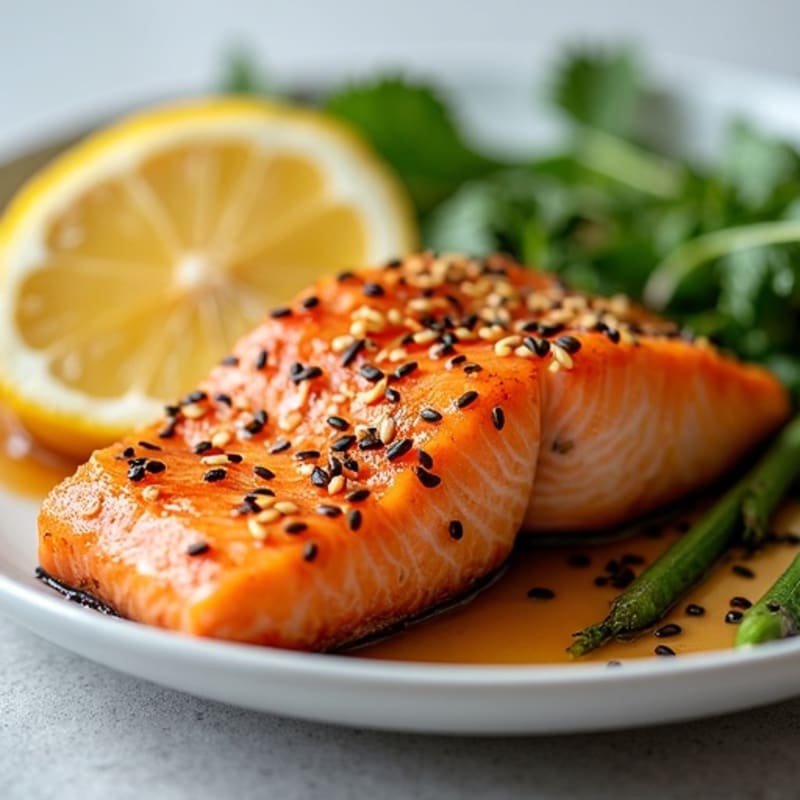 Ginger-Honey Glazed Salmon with Sesame