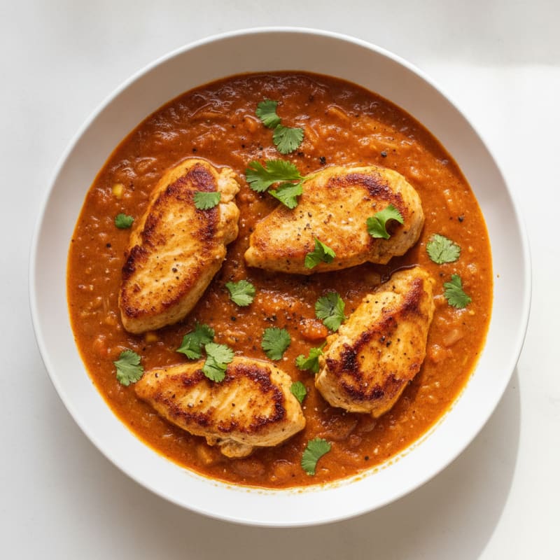 Indian Spiced Chicken with Tomato Cream Sauce